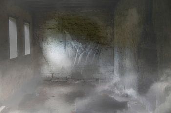 Woman's ghost on the wall