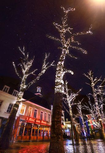 Beeld van centrum van Breda tijdens kerst
