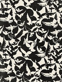 Pigeons Pattern (black)