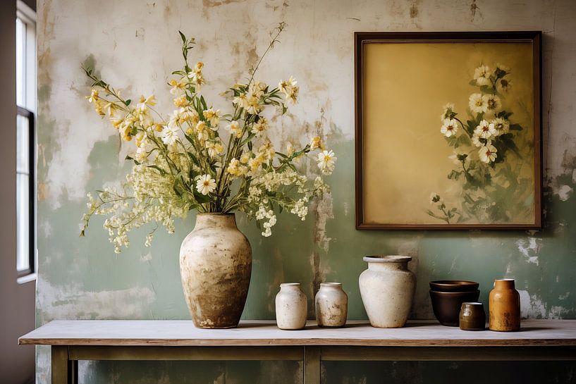 Peinture romantique d'un bouquet floral par Dakota Wall Art