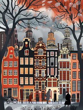 winter in Amsterdam city by haroulita