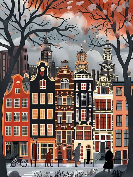 winter in Amsterdam city by haroulita