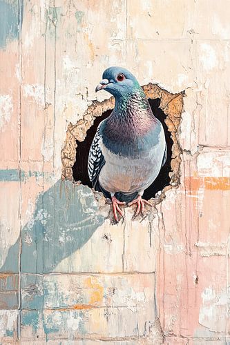 Pigeon painting | Fragmented Freedom