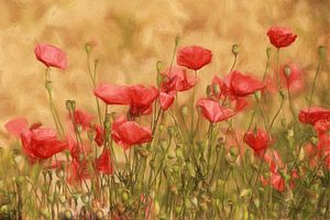 poppy field van Yvonne Blokland