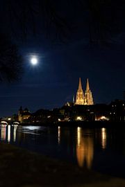 Nuit de la lune à Ratisbonne