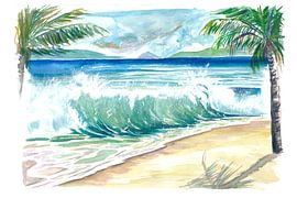 Magens Bay St Thomas Traumstrand mit Wellen von Markus Bleichner