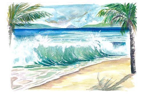 Magens Bay St Thomas Plage de rêve avec vagues