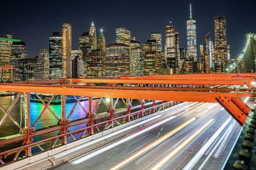 New York City Skyline von der Brooklyn Bridge von Patrick Groß