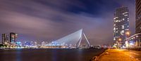 Avondfoto Erasmusbrug vanaf Kop van Zuid by Mark De Rooij thumbnail