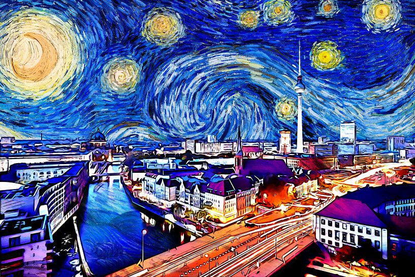 Sternennacht über Berlin von Arjen Roos