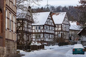 Herleshausen Fachwerkhäuser im Winter