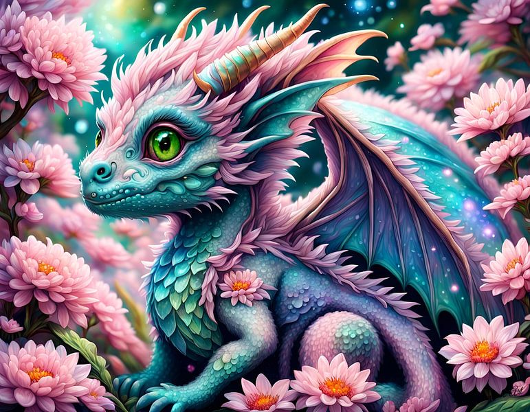 Cute little Dragon -4 by Johannas Art Creations