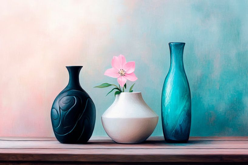 Vase still life with blooming splendour by Poster Art Shop