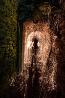 sparkling schadow in tunnel