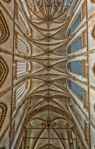 kerkplafond van de grote kerk in Dordrecht