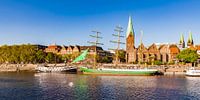Historische Schiffe an der Weserpromenade in Bremen von Werner Dieterich Miniaturansicht