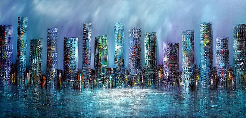 Skyline Stadt von Gena Theheartofart