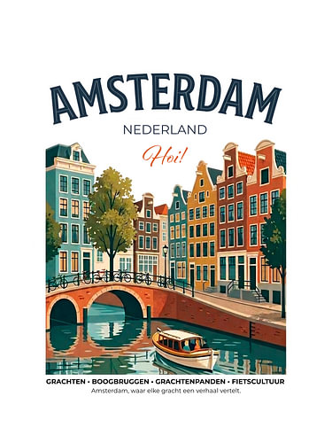 Amsterdam - Romantischer Grachtenzauber im Vintage-Stil