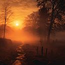 Het Pad naar de Opkomende Zon. van Karina Brouwer thumbnail