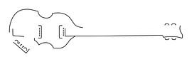 Bass Silhouette (Violin-style) by Drawn by Johan