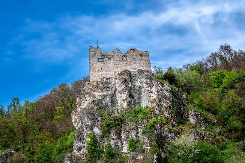 Hütting medieval castle ruins in the Altmühltal valley by ManfredFotos