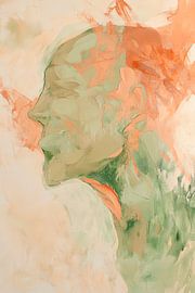 Floating portrait in soft colours by Poster Art Shop