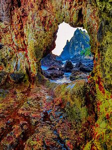 Bloody natural rock archway