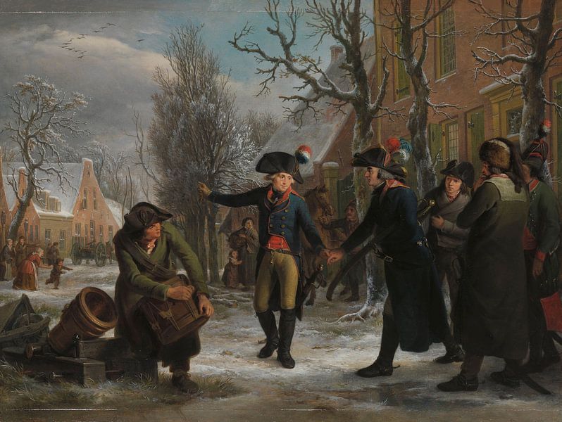 Le général Daendels dit au revoir au lieutenant-colonel Krayenhoff, Adriaan de Lelie, 1795. par Marieke de Koning