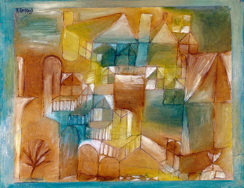 Fasçade brun-vert (1919), peinture de Paul Klee. par Studio POPPY