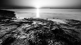 Brouwersdam at sunset by Eddy Westdijk