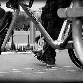 Man by bike by Lysanne Artcrafx