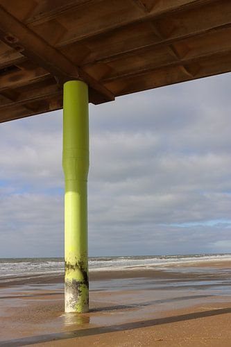 Part of Scheveningen Pier seen from the beach