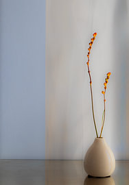 Kleine Vase mit einem Zweig