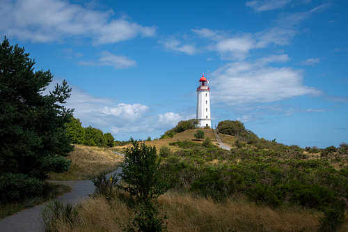 Dornbusch Lighthouse on Hiddensee in summer