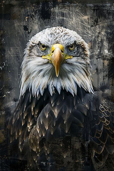 Mysteriöses Adlerporträt im rustikalen Stil von Art & Soul Creations