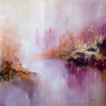 Lavendel Haze - Abstrakte Landschaft