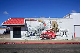 Wandgemälde in der alten Tascosa-Brauerei von Frank's Awesome Travels