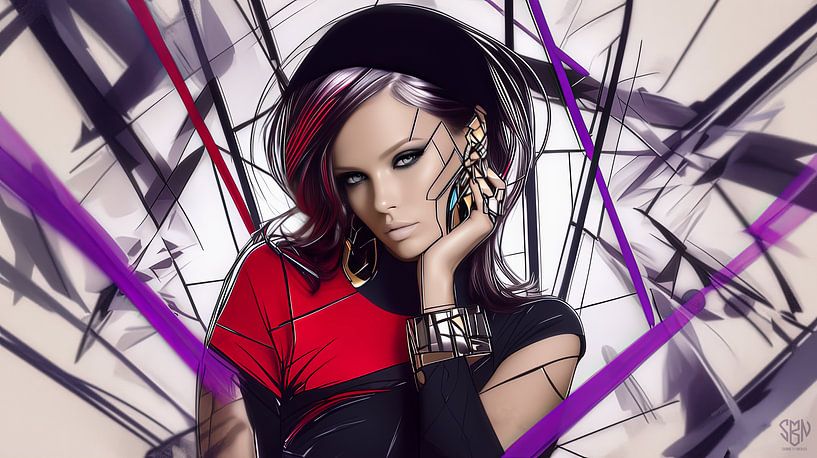 Abstrakte Frau von Shine by Nous