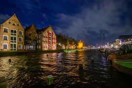 Zwolle Torbeckegracht in de avond van Sjoerd van der Wal Fotografie
