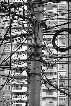 Tangle of electricity wires by Tony Vingerhoets