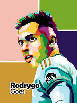 Fußballer Rodrygo geht in bester Pop-Art von miru arts