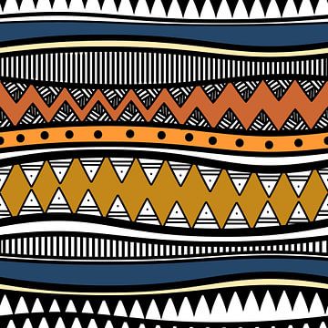 Navajo Pattern Aztec Abstract 3 van Gisela - Art for you