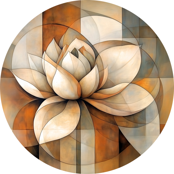 Lotusbloem Abstract van Jacky