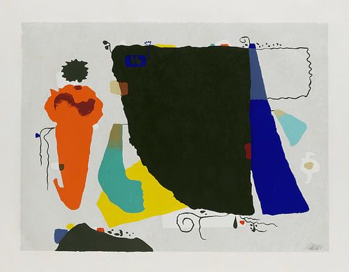 WILLI BAUMEISTER, Esprit avec une figure rouge, 1951