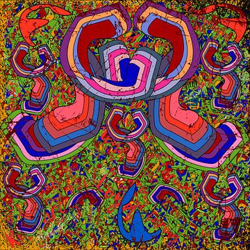 gekleurde abstracte en geometrische vormen van EL QOCH