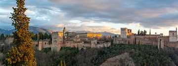 panorama Alhambra, Granada, Spanje van Jan Fritz