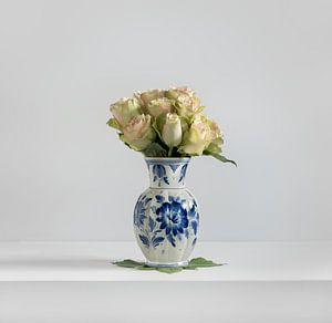Delfter Blau mit Rosen