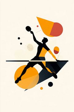 Table tennis player graphic design by Poster Art Shop
