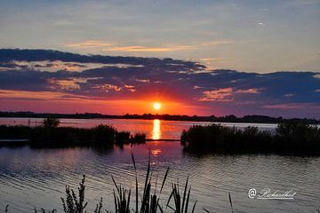 beautiful sunset the grain fields of zuidbroek
