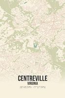 Vintage map of Centreville (Virginia), USA.